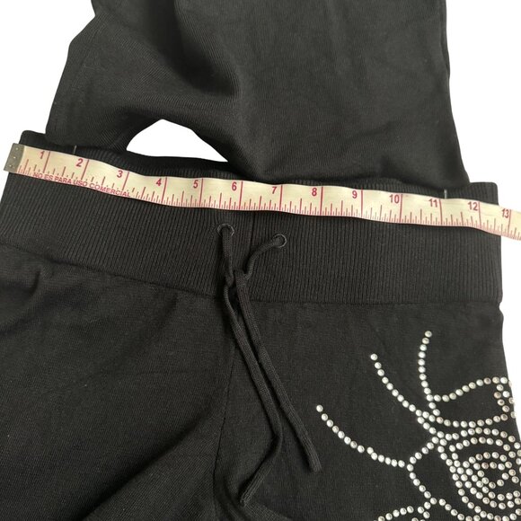 I.AM.GIA Black Knit Embellished Womens Set pant/top sz XXS black flared nwot - Picture 7 of 15